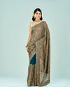 Elegant Rama Green Georgette Saree